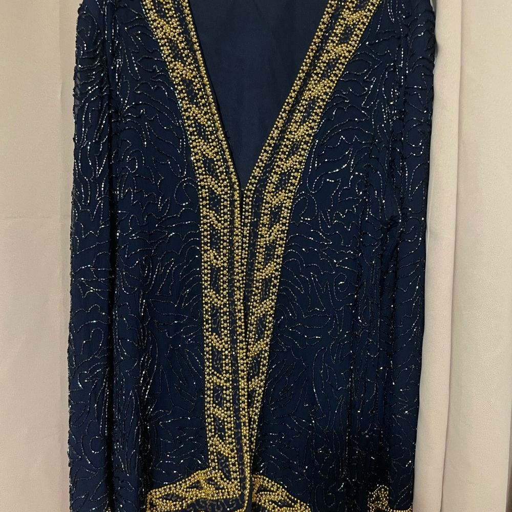 Laurence Kazar Sequin Jacket Large